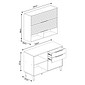 Cozinha Esplêndida Cristal 2 Módulos 120cm 100% MDF MGM - Cina/Ofw