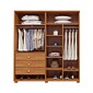Guarda-roupa Solteiro Spin 4 Portas 3 Gavetas 183cm Bom Pastor - Nogal