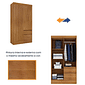 Guarda-Roupa Solteiro 4 Portas 2 Gavetas Oregon Cinamomo - Tcil Móveis  Guarda-Roupa Solteiro 4 Portas 2 Gavetas Oregon Cinamomo - Tcil Móveis