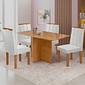Conjunto Mesa 4 Cadeiras Cel Móveis Salinas Retangular 120x80 Tampo Londres Sem Vidro Cinamomo