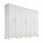 Guarda-Roupa Casal Em MDF 6 Portas Bianchi Nina Branco Guarda-Roupa Casal Em MDF 6 Portas Bianchi Nina Branco