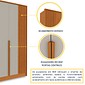 Guarda-Roupa Casal 6 Portas com 4 Gavetas Tcil Guarani – Cinamomo/Off White Guarda-Roupa Casal 6 Portas com 4 Gavetas Tcil Guarani – Cinamomo/Off White