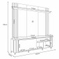 Home Theater Trinus 1.8 Cinamomo Off White HB Móveis 180cm