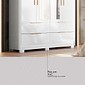 Guarda-roupa Casal Domo 4 Portas com Espelho 157cm Demóbile - Branco