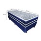 Cama Box Solteiro Conjugada 88x188x58 Macro Topazio Azul Com Pillow Top