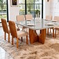 Mesa de Jantar Grécia com 8 Cadeiras Versati Tampo 135x135cm Bom Pastor - Vidro