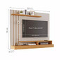 Painel para TV 50 Polegadas 2 Prateleiras Permobili Valencia Off White/Nature Painel para TV 50 Polegadas 2 Prateleiras Permobili Valencia Off White/Nature