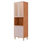 Cozinha Completa Esplêndida Cristal 5 Módulos 270cm 100% MDF MGM Móveis - Cinamomo/Of White