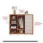 Cômoda Pegasus 2 Portas 5 Gavetas com Corrediças Telescópicas 136cm Caemmun- Freijo/Off White