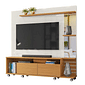 Estante Home Para TV 55 Polegadas com Rodízios Lukaliam Savana - Off White Perolizado/Tauari Estante Home Para TV 55 Polegadas com Rodízios Lukaliam Savana - Off White Perolizado/Tauari