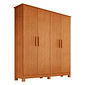 Guarda-Roupa Solteiro Em MDF 4 Portas Bianchi Nina Nature Guarda-Roupa Solteiro Em MDF 4 Portas Bianchi Nina Nature