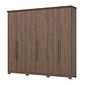 Guarda-roupa Casal Belori 6 Portas Castanho - Henn Guarda-roupa Casal Belori 6 Portas Castanho - Henn