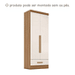 Guarda-Roupa Solteiro 2 Portas Rodial Smart Plus Cinamomo/Off White Guarda-Roupa Solteiro 2 Portas Rodial Smart Plus Cinamomo/Off White