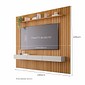 Painel Ripado para TV 75 Polegadas em MDF Permóbili Maragogi 230cm Nature/Off White