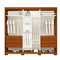 Guarda Roupa Casal Divine Plus 06 portas 100% MDF Naturalle/Off White - Bom Pastor Guarda Roupa Casal Divine Plus 06 portas 100% MDF Naturalle/Off White - Bom Pastor