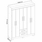 Guarda-Roupa Solteiro 6 Portas 2 Gavetas NT 6015 Notável - Branco/Rosa Flex Guarda-Roupa Solteiro 6 Portas 2 Gavetas NT 6015 Notável - Branco/Rosa Flex