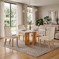 Conjunto Mesa Firenze 120x80cm com 4 Cadeiras Riviera Castanho/Off White Sued 164- LJ Móveis