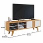 Rack para Sala Retrô TV 75 Polegadas em MDF Permobili Paraty Nature/Off White Rack para Sala Retrô TV 75 Polegadas em MDF Permobili Paraty Nature/Off White