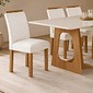 Conjunto Mesa 6 Cadeiras Cel Moveis Cancun Retangular 170x90 Tampo Smart Plus com Vidro Off/Cinamomo Conjunto Mesa 6 Cadeiras Cel Moveis Cancun Retangular 170x90 Tampo Smart Plus com Vidro Off/Cinamomo