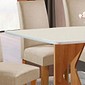 Conjunto Mesa Milão 120X80 com Vidro e 4 Cadeiras Londres Cinamomo/Off White - Cel Móveis Conjunto Mesa Milão 120X80 com Vidro e 4 Cadeiras Londres Cinamomo/Off White - Cel Móveis