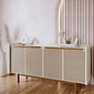 Buffet Dune 4 Portas 1.6 com 1 Gaveta, Off White/Nature - Imcal Buffet Dune 4 Portas 1.6 com 1 Gaveta, Off White/Nature - Imcal