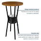 Conjunto Bistrô Bar com Mesa Tampo Ripado 70cm e 2 Banquetas Bete Náutica - Preto
