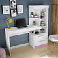 Mesa Escrivaninha Office NT 2010 Branco e Rosa - Notável