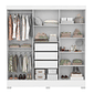 Guarda-Roupa Casal 6 Portas Pratico Branco - Demóbile