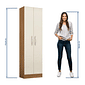 Armário Multiuso 2 Portas NT4045 Freijo com Off White - Notável Armário Multiuso 2 Portas NT4045 Freijo com Off White - Notável
