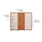 Cômoda Pegasus 2 Portas 5 Gavetas com Corrediças Telescópicas 136cm Caemmun- Freijo/Off White