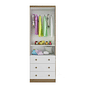 Guarda-Roupa Infantil 2 Portas em MDF Moveis Peroba Luna Branco Brilho/Carvalho Guarda-Roupa Infantil 2 Portas em MDF Moveis Peroba Luna Branco Brilho/Carvalho