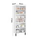 Paneleiro Itatiaia 6 Portas 2 Com Vidro New Premium 80cm - Branco