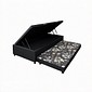 Base Bau com Cama Auxiliar Ortolike Courino Preto 88x188X43 Base Bau com Cama Auxiliar Ortolike Courino Preto 88x188X43