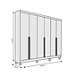 Guarda Roupa Casal Master 270 6 Portas, 100% MDF cor Branco - Bianchi Guarda Roupa Casal Master 270 6 Portas, 100% MDF cor Branco - Bianchi