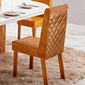 Sala de Jantar Premium Lauren 6 Cadeiras Rimini Mesa 196x90cm - Off White