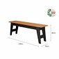 Mesa Com 2 Bancos em MDF Retangular 130x78 Cimol Aurora Chumbo/Nature Mesa Com 2 Bancos em MDF Retangular 130x78 Cimol Aurora Chumbo/Nature