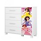 Cômoda 4 Gavetas com Sapateira Lívia Menina Barbie 100% MDF Código19 - Branco