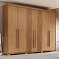 Guarda-roupa Casal Norton 6 Portas Nature - Henn Guarda-roupa Casal Norton 6 Portas Nature - Henn