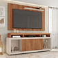 Rack com Painel para TV Até 65 Polegadas New Oscar 2 Portas Frisado Freijo/Off White - Caemmun