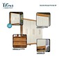 Guarda-roupa Flórida 6 Portas 4 Gavetas Tigus 210cm - Amadeirado/Off White