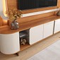 Home Atlanta 240cm Para TV 75 Polegadas Lukaliam - Jequitiba/Off White