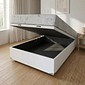 Conjunto Base Baú Casal Ortolike Corino Branco + Colchão Jade Borda Infinita D33 Design Colchões 138x188cm Conjunto Base Baú Casal Ortolike Corino Branco + Colchão Jade Borda Infinita D33 Design Colchões 138x188cm