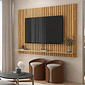 Painel Ripado Dallas para Tv até 70 Polegadas Freijó/off White - Lukaliam Móveis Painel Ripado Dallas para Tv até 70 Polegadas Freijó/off White - Lukaliam Móveis