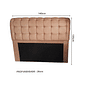 Cabeceira de Cama Box Casal 140cm Estofada Malu Vivace Castor Cabeceira de Cama Box Casal 140cm Estofada Malu Vivace Castor