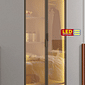 Guarda Roupa 6 Portas Modernita Reflecta com LED Duplex Casal Bom Pastor - Nogal/Bege-acinzentado