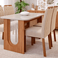 Conjunto de Mesa de Jantar Cimol Valentina 130cm com 4 Cadeiras Paola Wood - Cinamomo /Off White Conjunto de Mesa de Jantar Cimol Valentina 130cm com 4 Cadeiras Paola Wood - Cinamomo /Off White