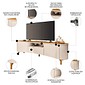 Rack Bancada HB Elara 2.0 201cm Off White/Cinamomo