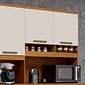 Armário de Cozinha Kit Cabernet Prime 100%MDF, Amendoa/Off White - Ronipa