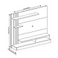 Painel para TV 50 Polegadas 2 Prateleiras Permobili Valencia Nature/Off White Painel para TV 50 Polegadas 2 Prateleiras Permobili Valencia Nature/Off White