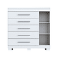 Cômoda em MDF 5 gavetas com Sapateira ACP Móveis Alissa Branco Cômoda em MDF 5 gavetas com Sapateira ACP Móveis Alissa Branco